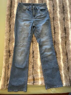 d. jeans Women's Mid Wash Flare Jeans - Blue